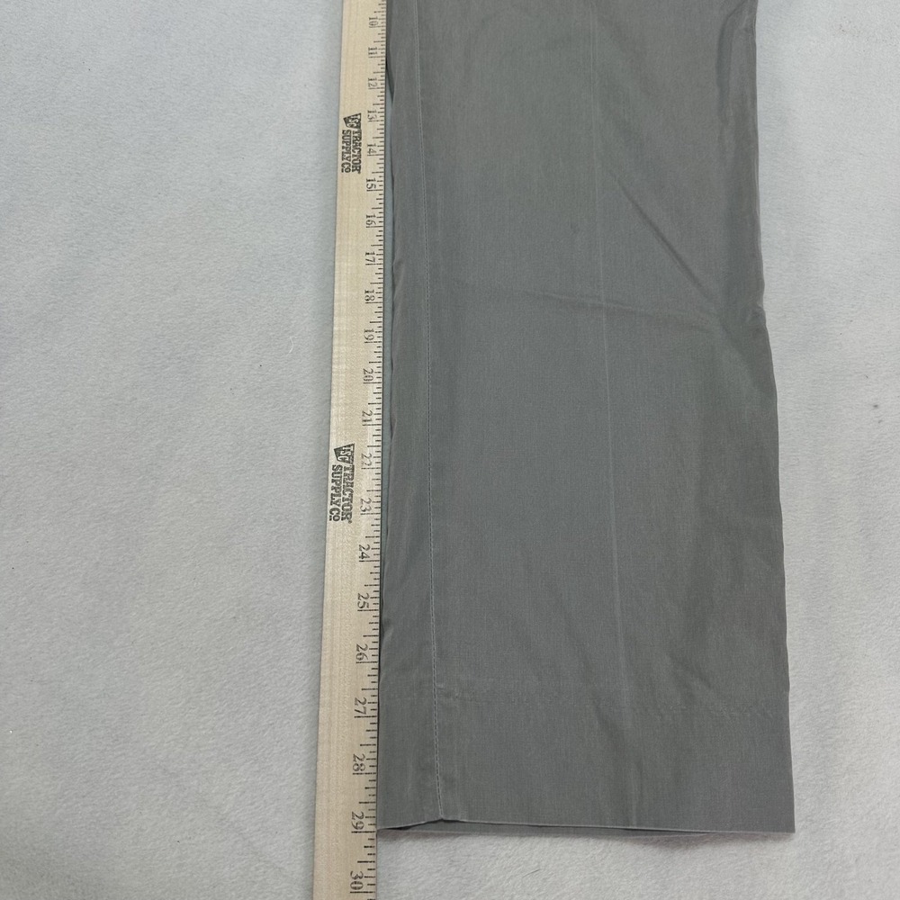 Hiltl Pants Mens 36x32 Gray Straight Leg Lightweight Stretch Dress Trousers - Picture 13 of 14